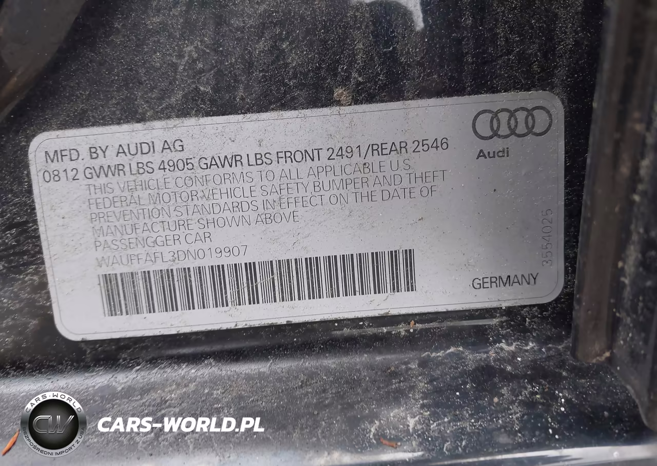 2013 Audi A4 2.0T Premium VIN:WAUFFAFL3DN019907 - 9