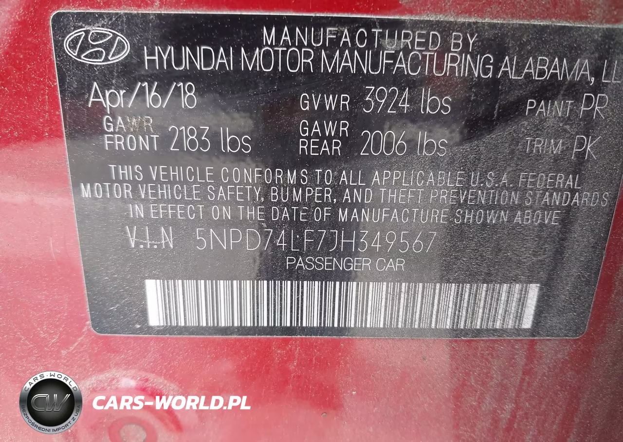 2018 Hyundai Elantra Se VIN:5NPD74LF7JH349567 - 9