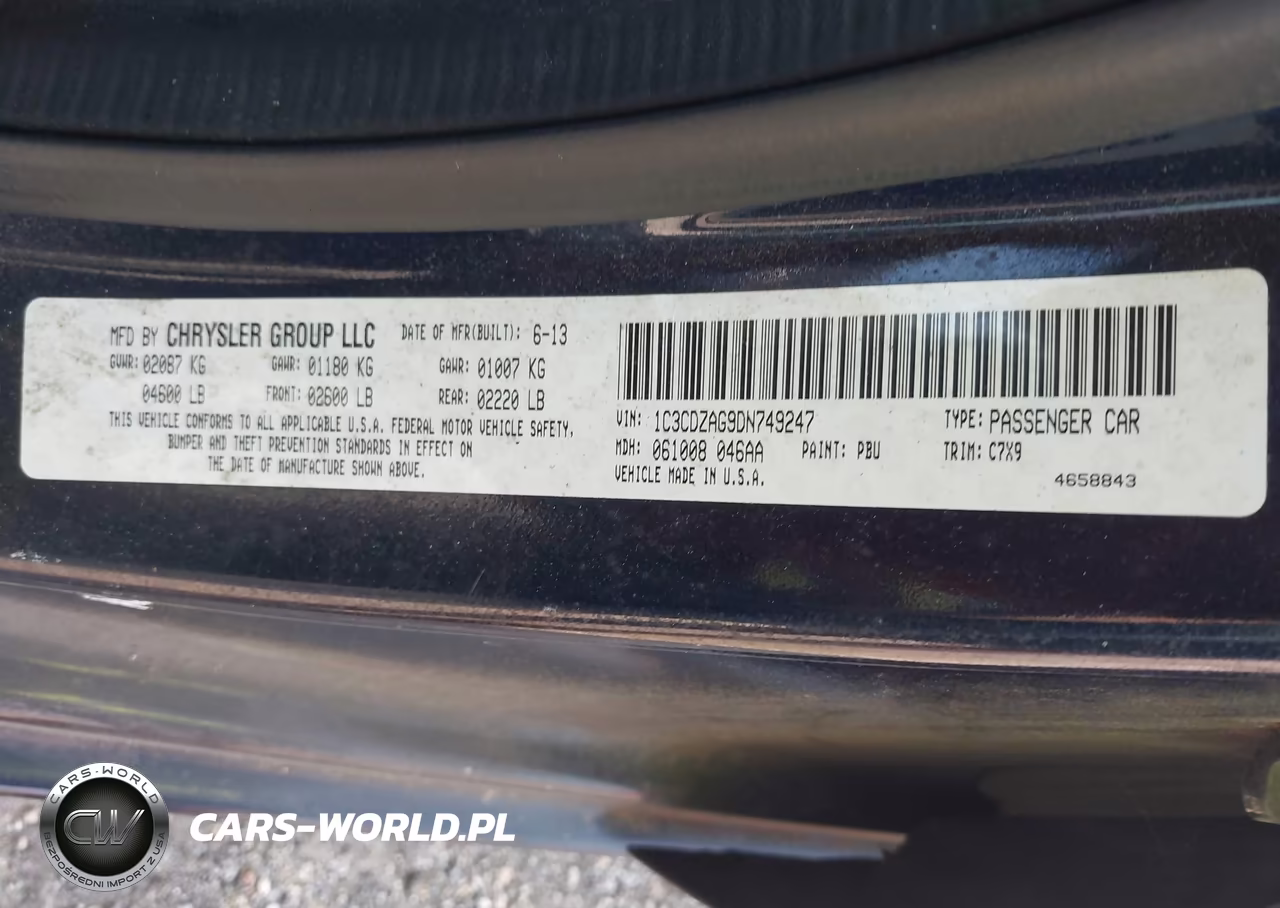 2013 Dodge Avenger Se V6 VIN:1C3CDZAG9DN749247 - 9