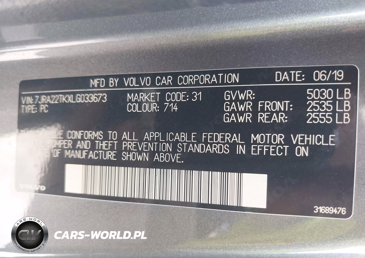 2020 Volvo S60 T6 Momentum VIN:7JRA22TKXLG033673 - 9