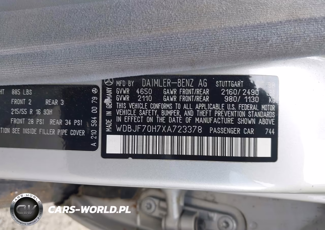 1999 Mercedes-Benz E 430 VIN:WDBJF70H7XA723378 - 9