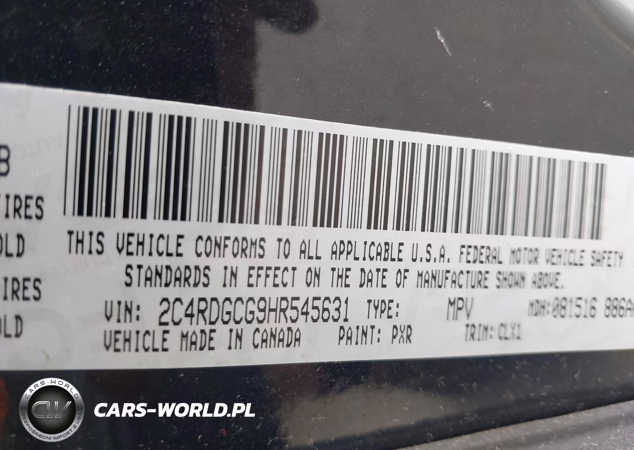 2017 Dodge Grand Caravan Sxt VIN:2C4RDGCG9HR545631 - 9