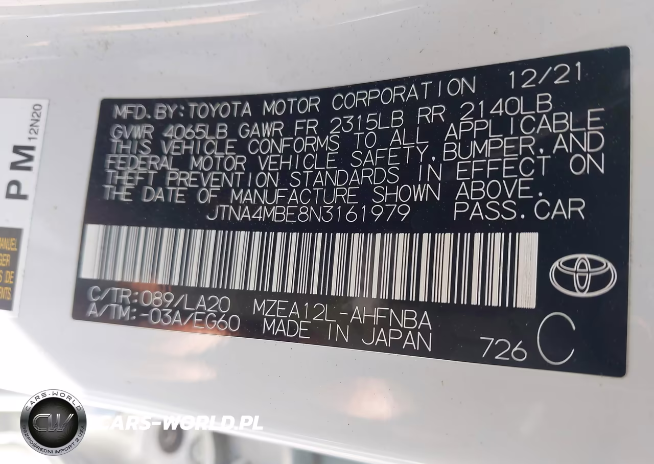 2022 Toyota Corolla Xse VIN:JTNA4MBE8N3161979 - 9