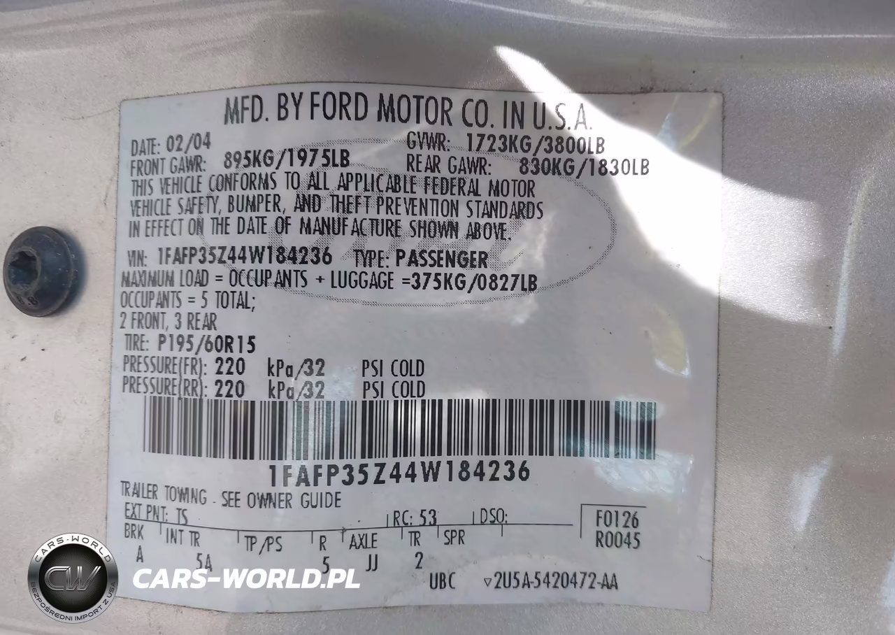 2004 Ford Focus Ztw VIN:1FAFP35Z44W184236 - 9