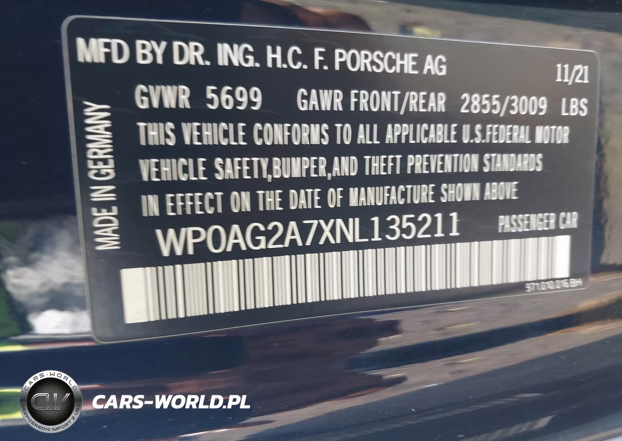 2022 Porsche Panamera Gts VIN:WP0AG2A7XNL135211 - 9