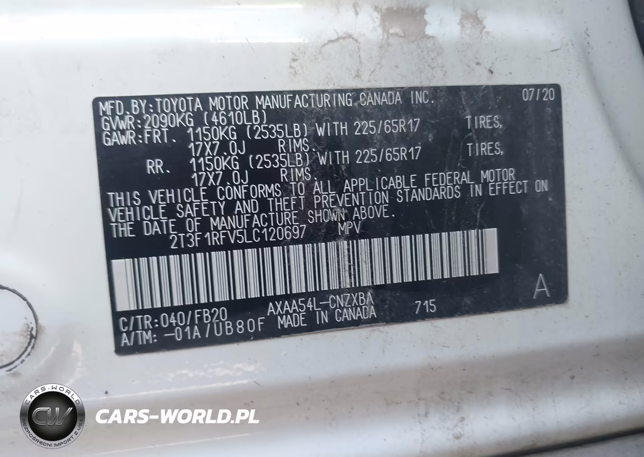 2020 Toyota Rav4 Le VIN:2T3F1RFV5LC120697 - 9