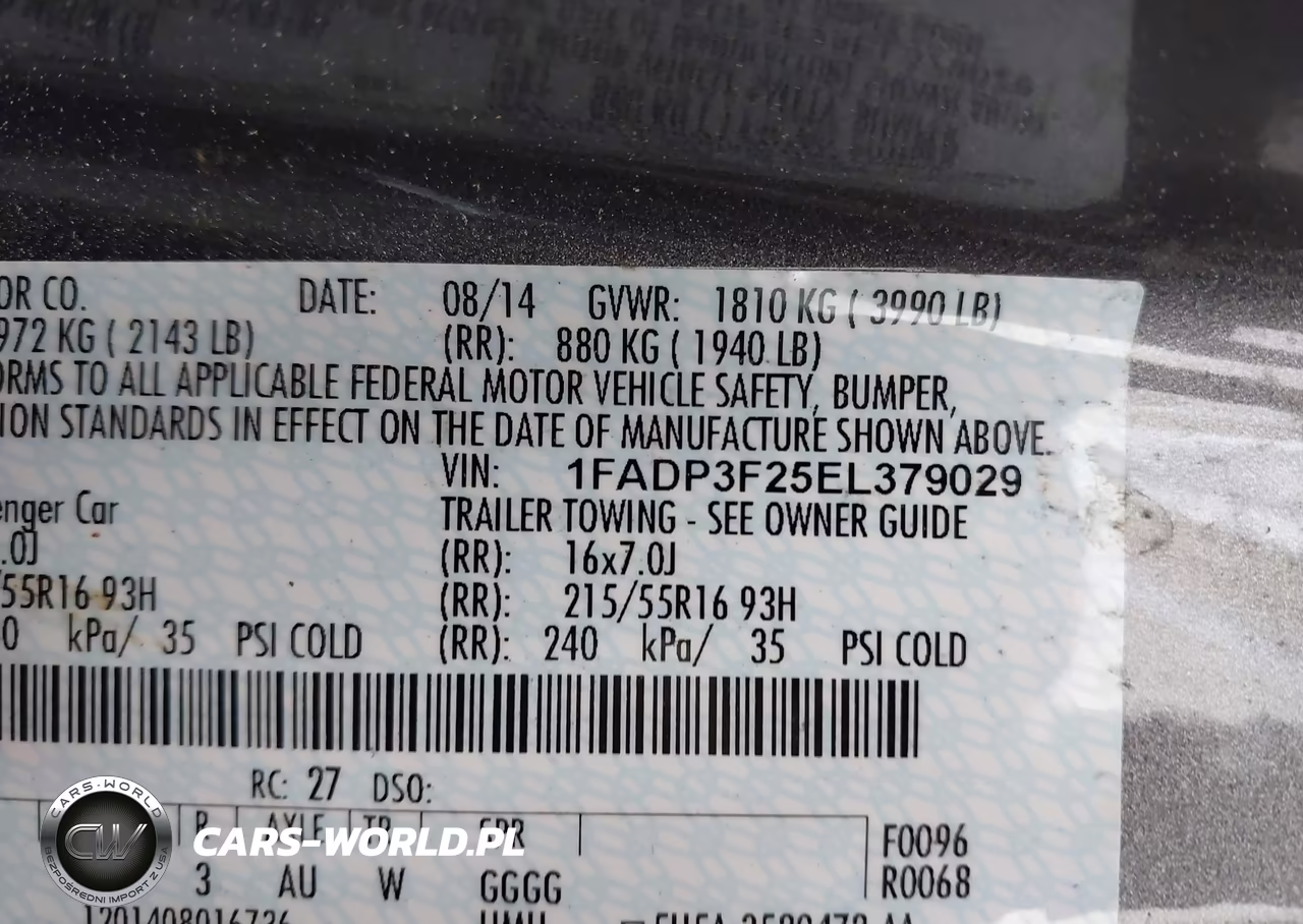2014 Ford Focus Se VIN:1FADP3F25EL379029 - 9