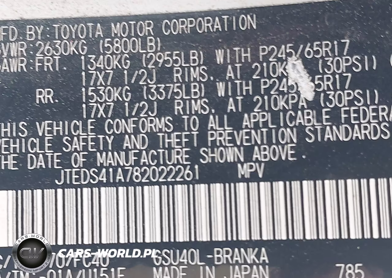 2008 Toyota Highlander VIN:JTEDS41A782022261 - 9