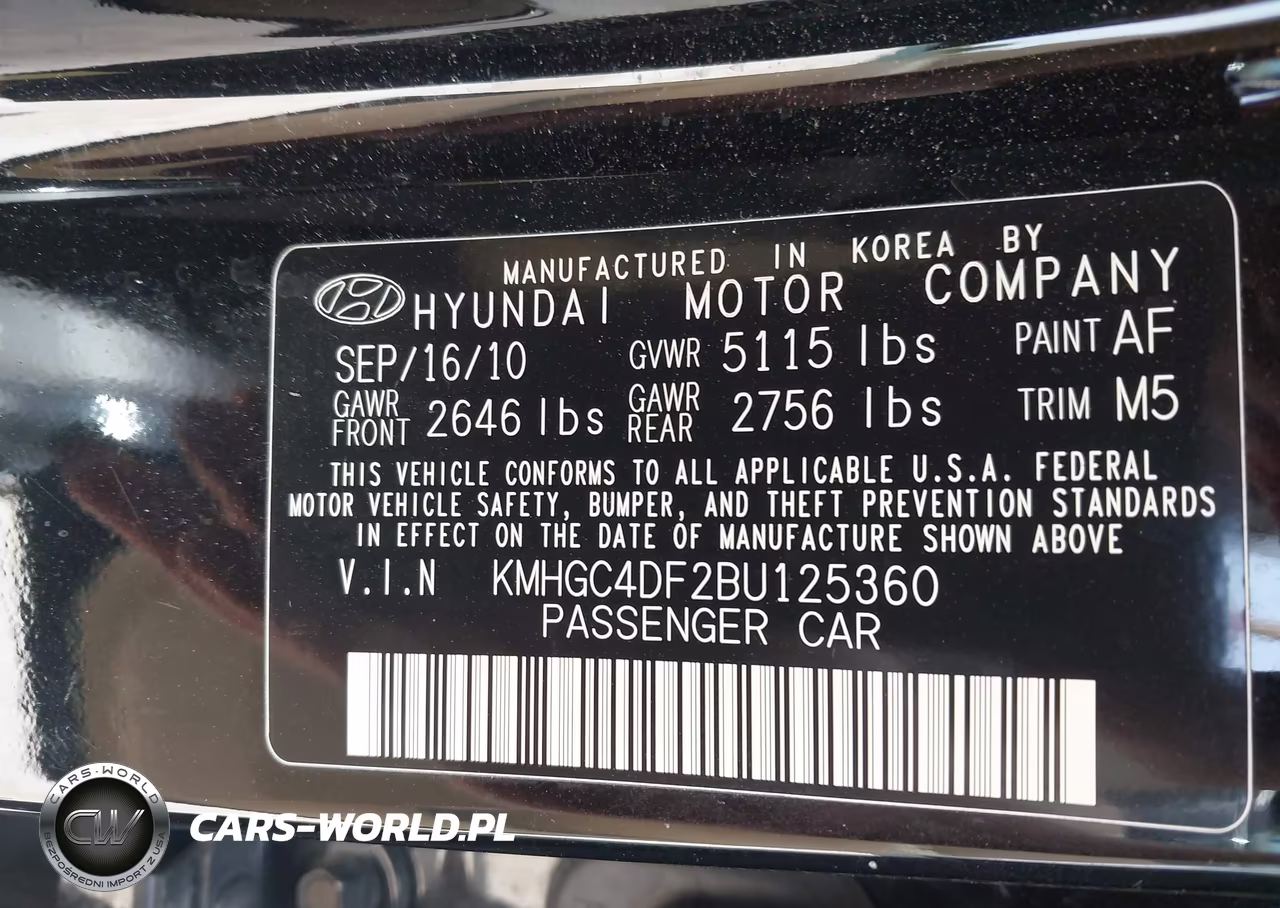 2011 Hyundai Genesis 4.6 VIN:KMHGC4DF2BU125360 - 9