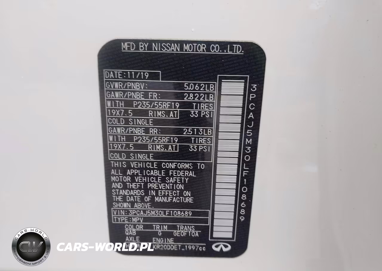 2020 Infiniti Qx50 Essential Awd VIN:3PCAJ5M30LF108689 - 9
