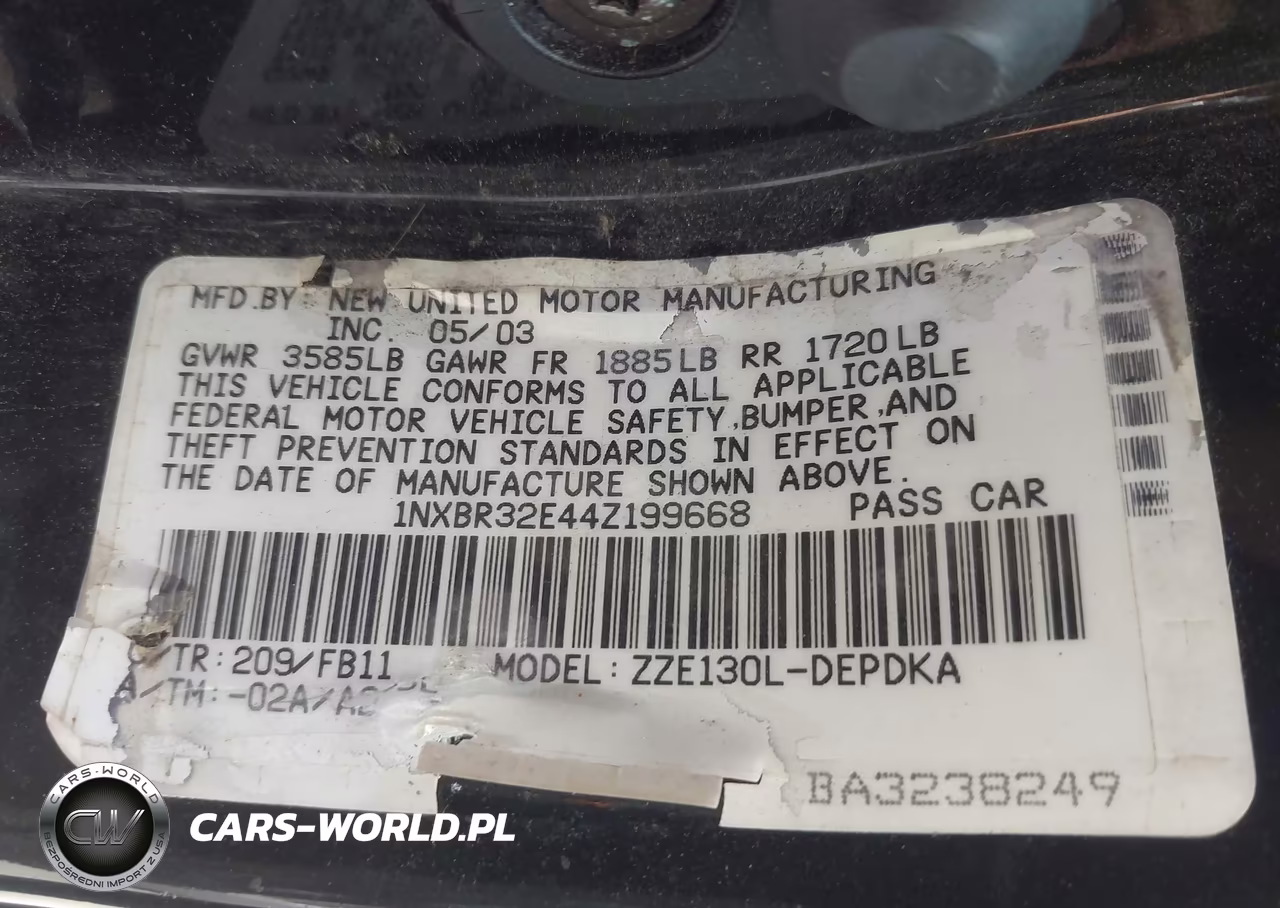 2004 Toyota Corolla Ce VIN:1NXBR32E44Z199668 - 9