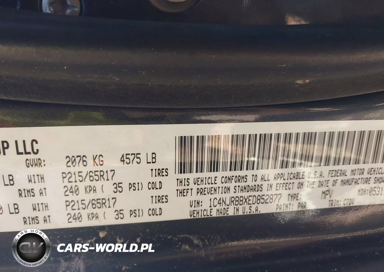 2014 Jeep Patriot Sport VIN:1C4NJRBBXED852877 - 9