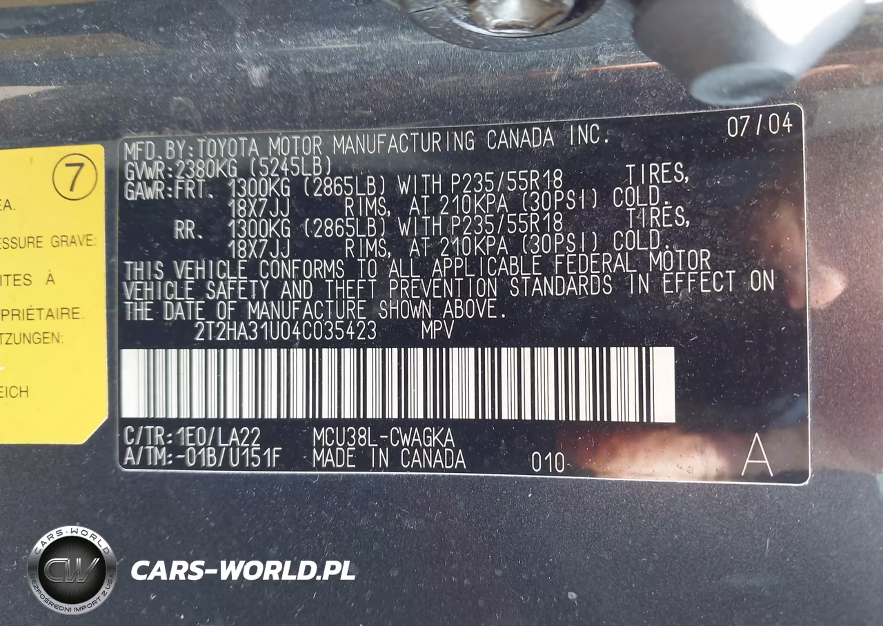 2004 Lexus Rx 330 VIN:2T2HA31U04C035423 - 9