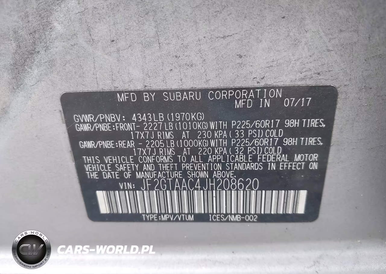 2018 Subaru Crosstrek 2.0I VIN:JF2GTAAC4JH208620 - 9