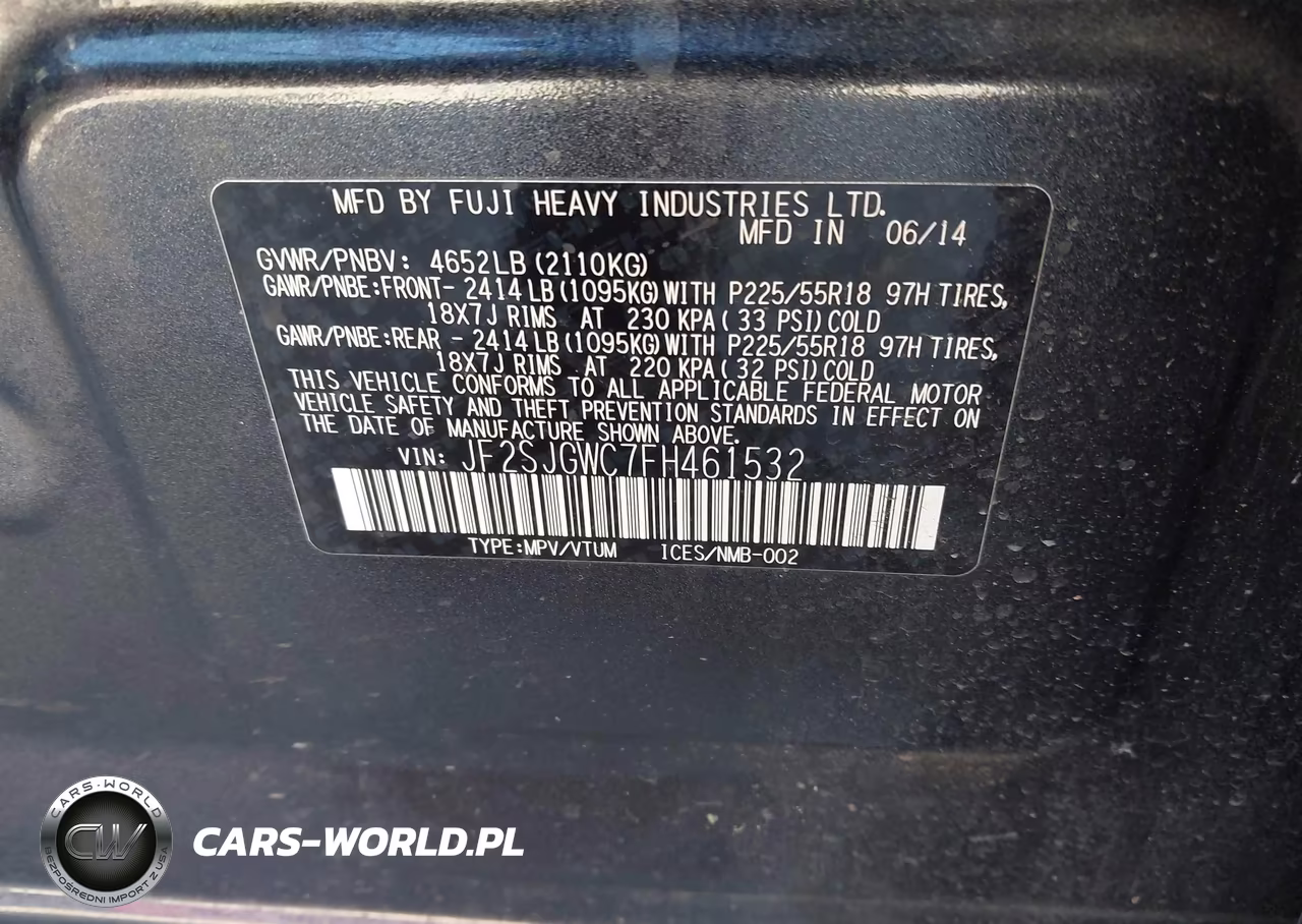 2015 Subaru Forester 2.0Xt Touring VIN:JF2SJGWC7FH461532 - 9