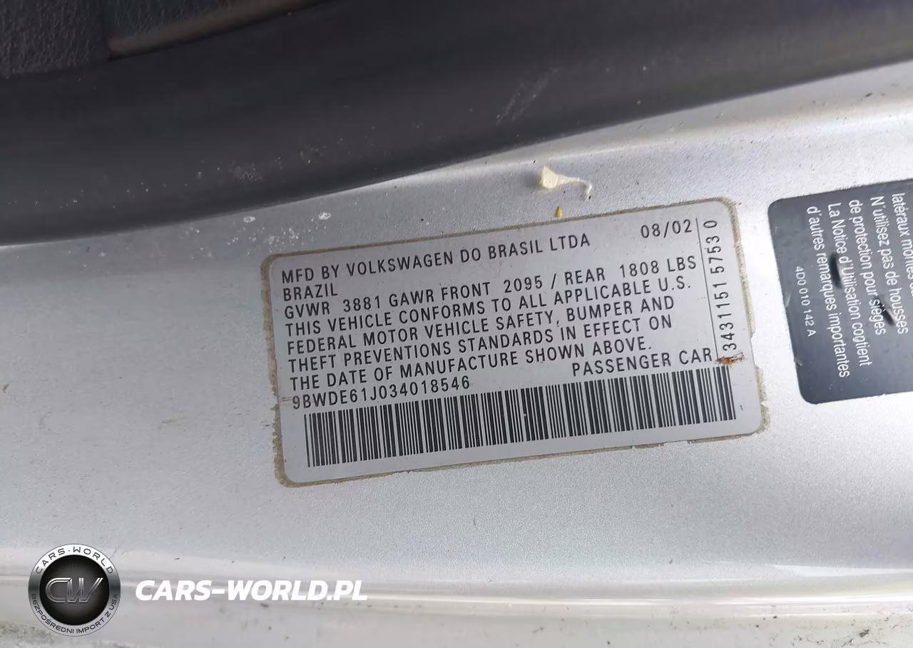 2003 Volkswagen Gti 1.8T VIN:9BWDE61J034018546 - 9