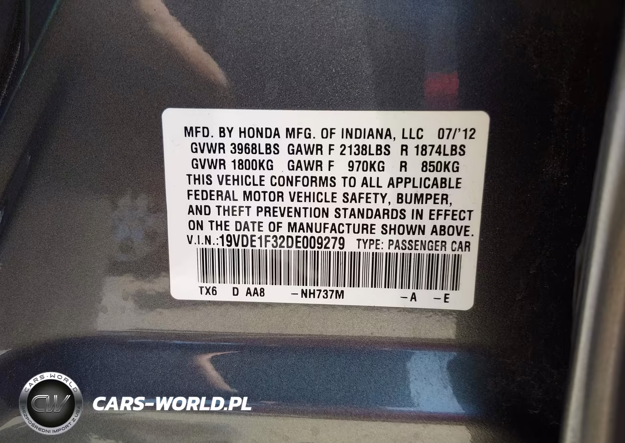 2013 Acura Ilx 2.0L VIN:19VDE1F32DE009279 - 9