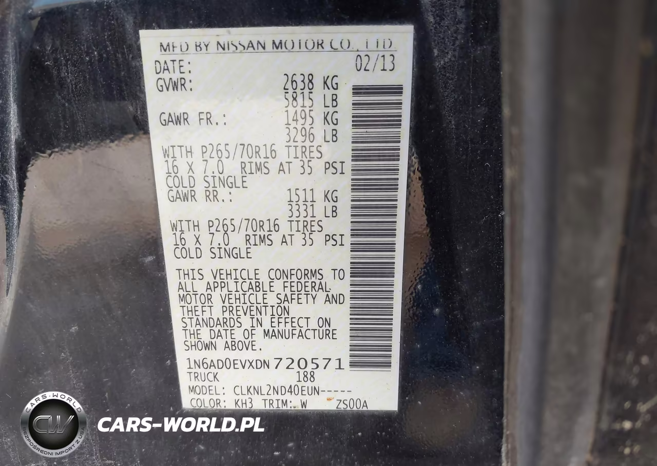 2013 Nissan Frontier Sv VIN:1N6AD0EVXDN720571 - 9
