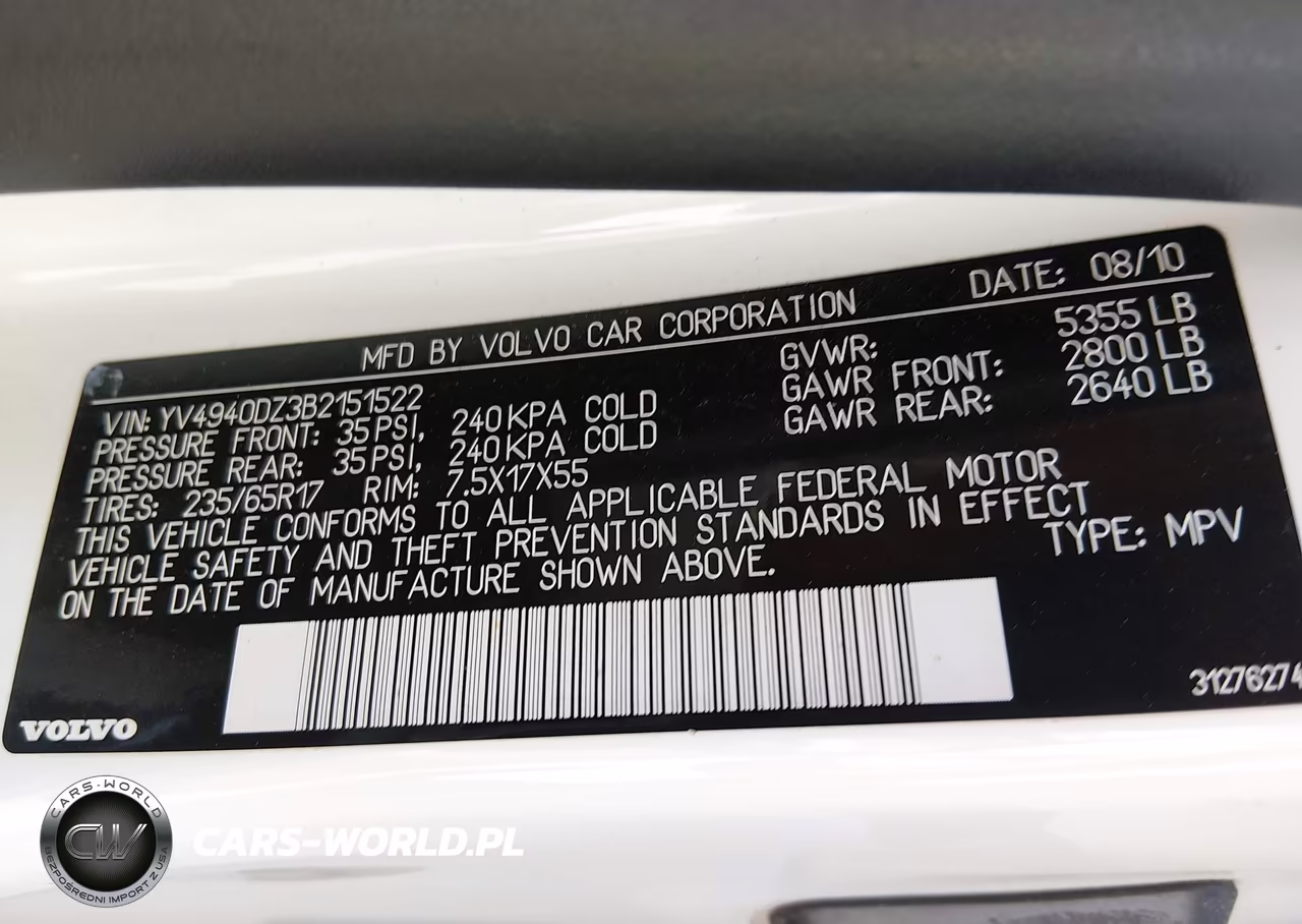 2011 Volvo Xc60 3.2-3.2 R-Design VIN:YV4940DZ3B2151522 - 9