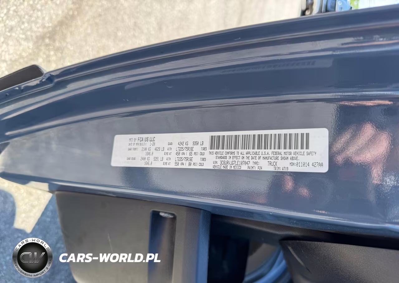 2020 Ram Promaster 3500 3500 High VIN:3C6URVJG7LE107047 - 9