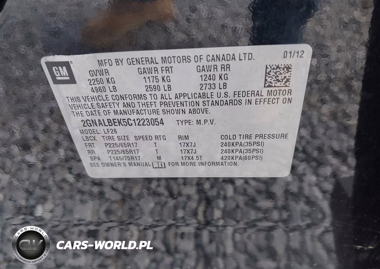 2012 Chevrolet Equinox Ls VIN:2GNALBEK5C1223054 - 9