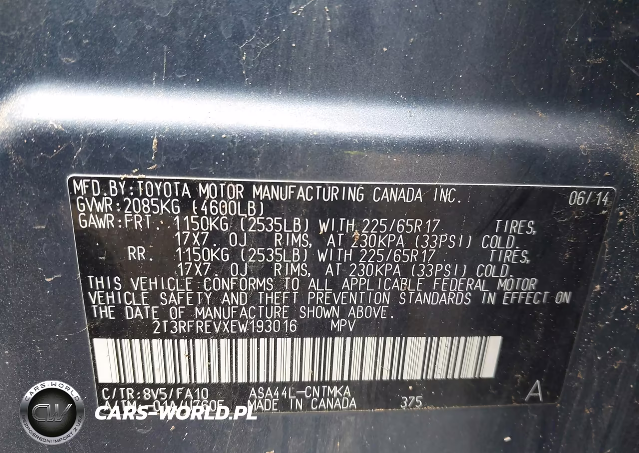 2014 Toyota Rav4 Xle VIN:2T3RFREVXEW193016 - 9