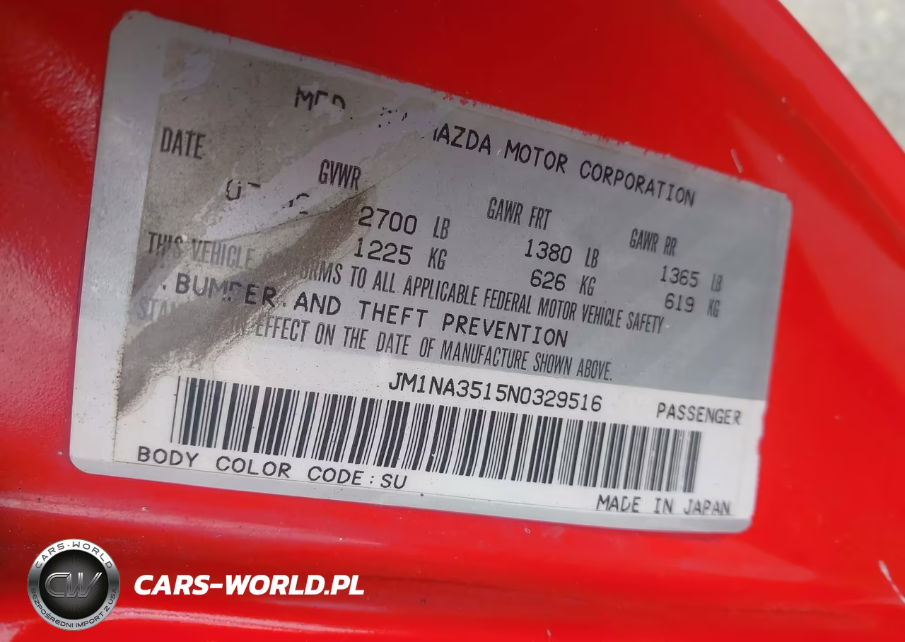 1992 Mazda Mx-5 Miata VIN:JM1NA3515N0329516 - 9