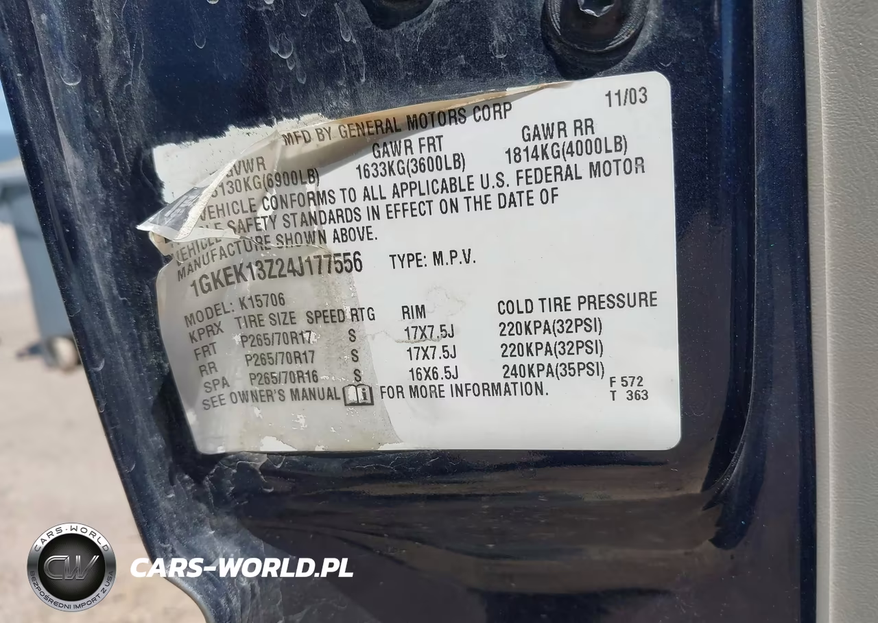 2004 GMC Yukon Slt VIN:1GKEK13Z24J177556 - 9