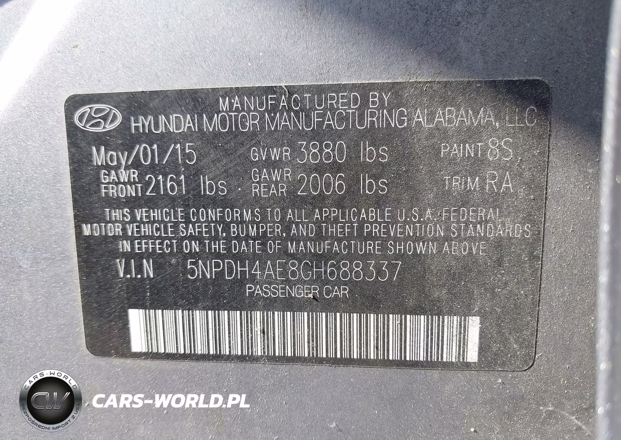 2016 Hyundai Elantra Se VIN:5NPDH4AE8GH688337 - 9
