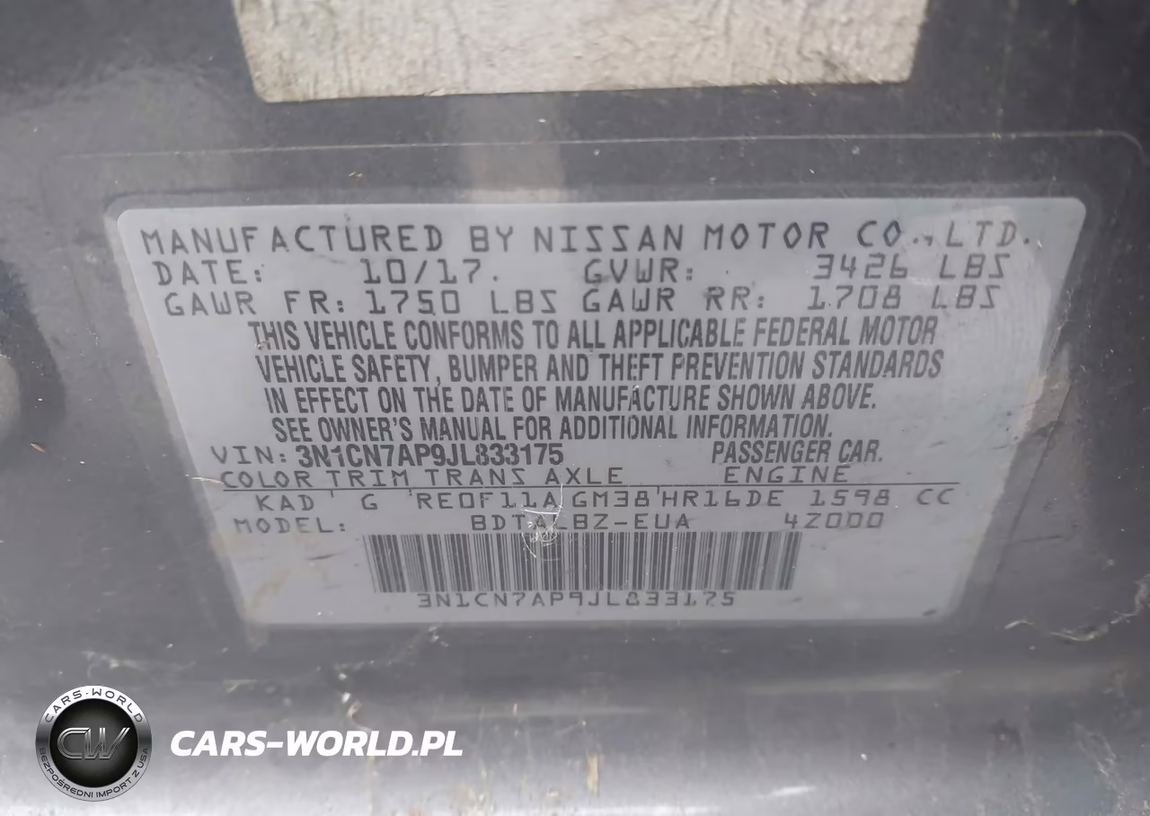 2018 Nissan Versa 1.6 Sv VIN:3N1CN7AP9JL833175 - 9