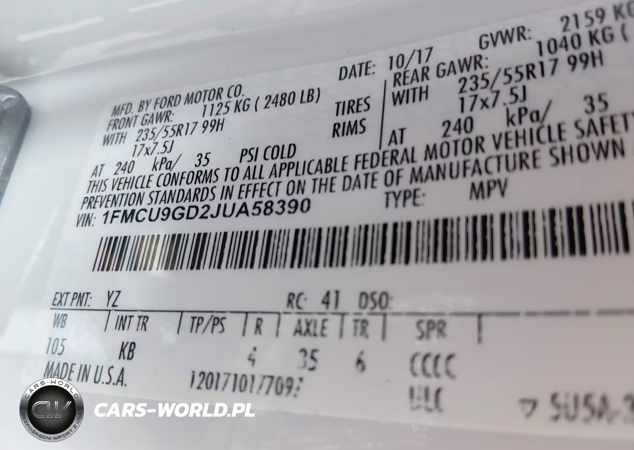 2018 Ford Escape Se VIN:1FMCU9GD2JUA58390 - 9