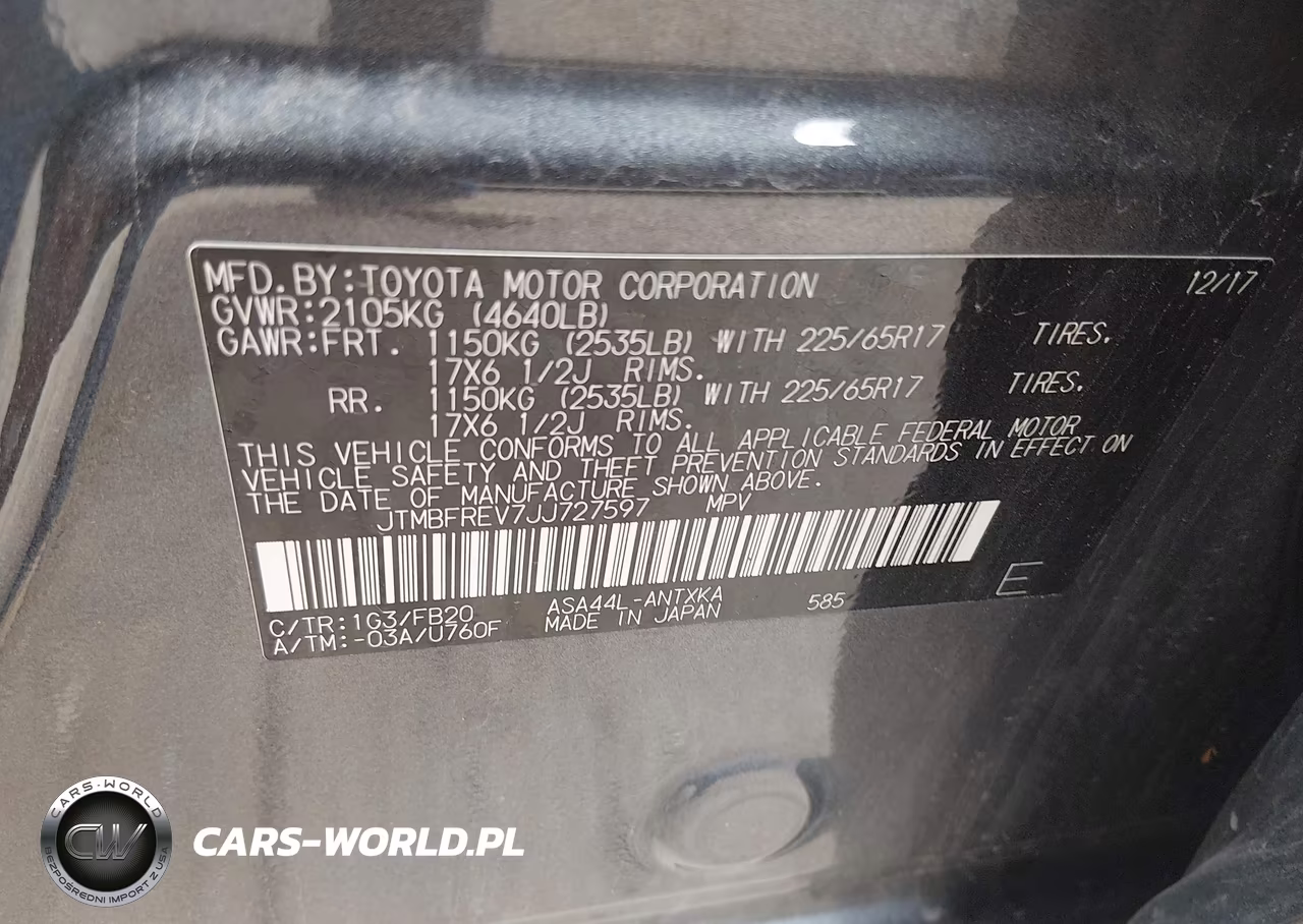 2018 Toyota Rav4 Le VIN:JTMBFREV7JJ727597 - 9
