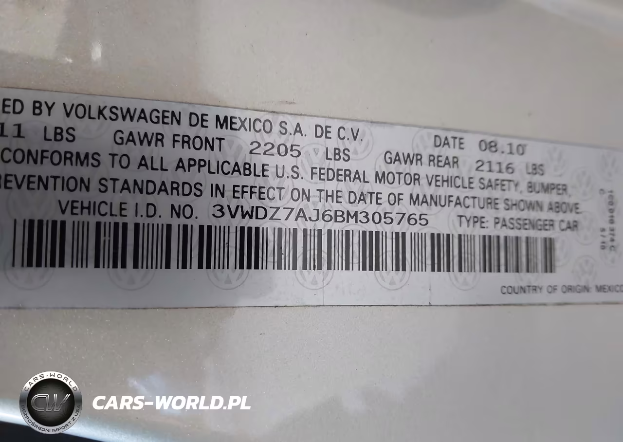 2011 Volkswagen Jetta 2.5L Se VIN:3VWDZ7AJ6BM305765 - 9