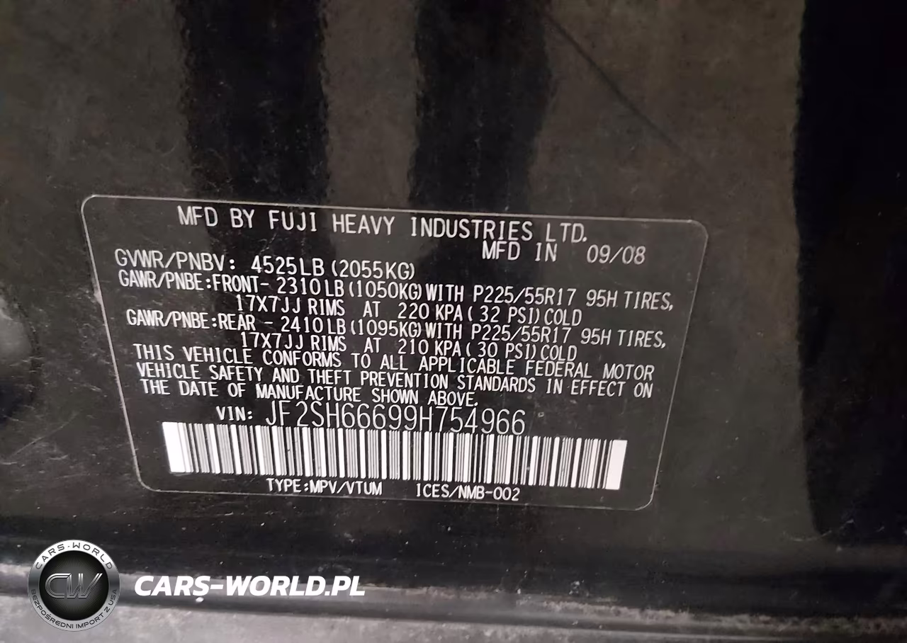 2009 Subaru Forester 2.5Xt Limited VIN:JF2SH66699H754966 - 9