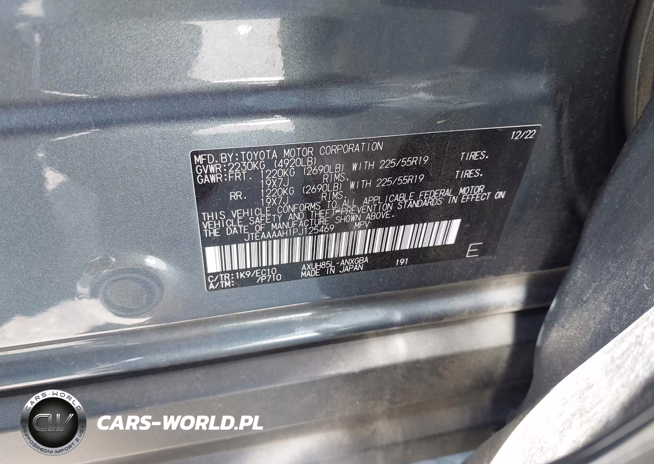 2023 Toyota Venza Xle VIN:JTEAAAAH1PJ125469 - 9