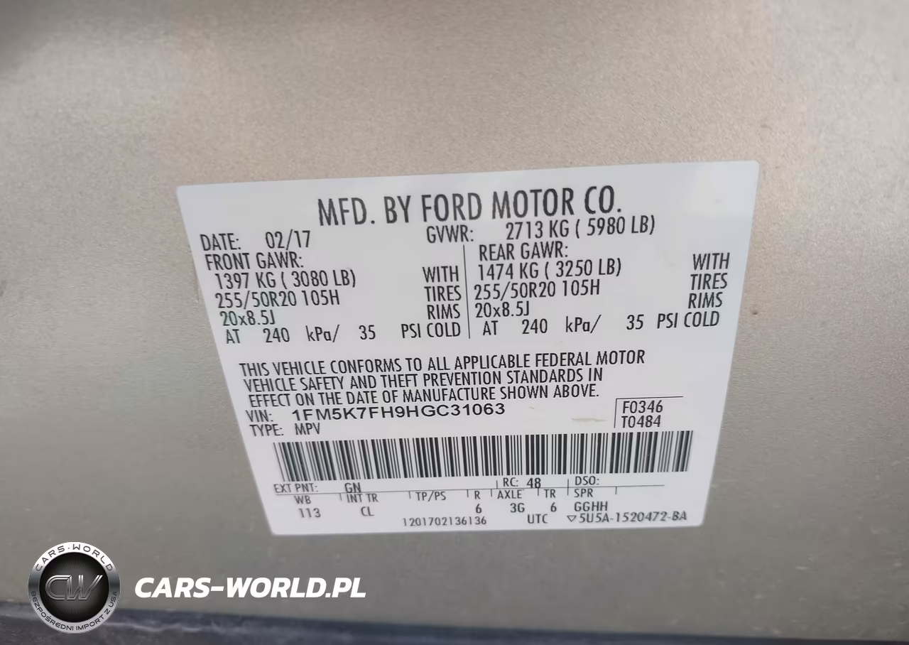 2017 Ford Explorer Limited VIN:1FM5K7FH9HGC31063 - 9