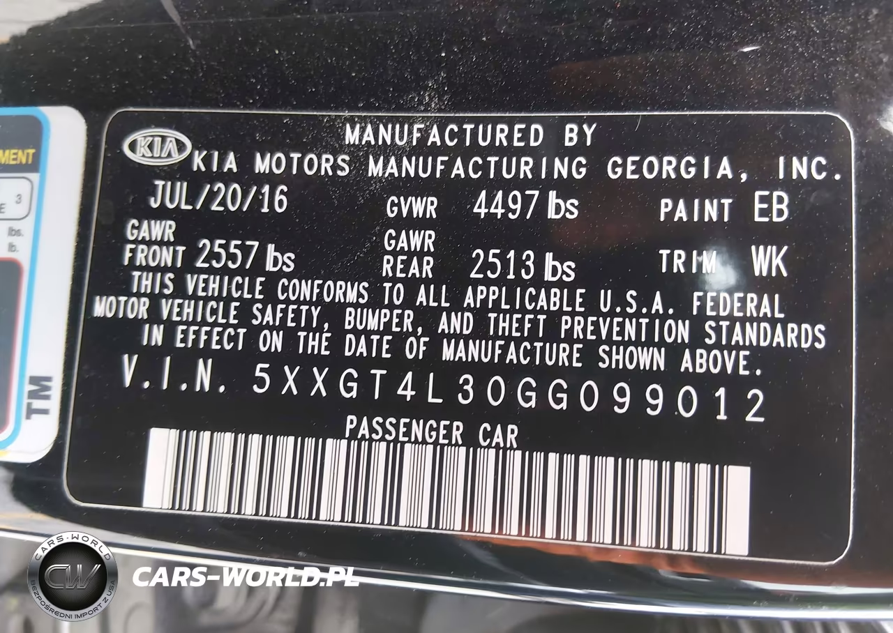 2016 Kia Optima Lx VIN:5XXGT4L30GG099012 - 9