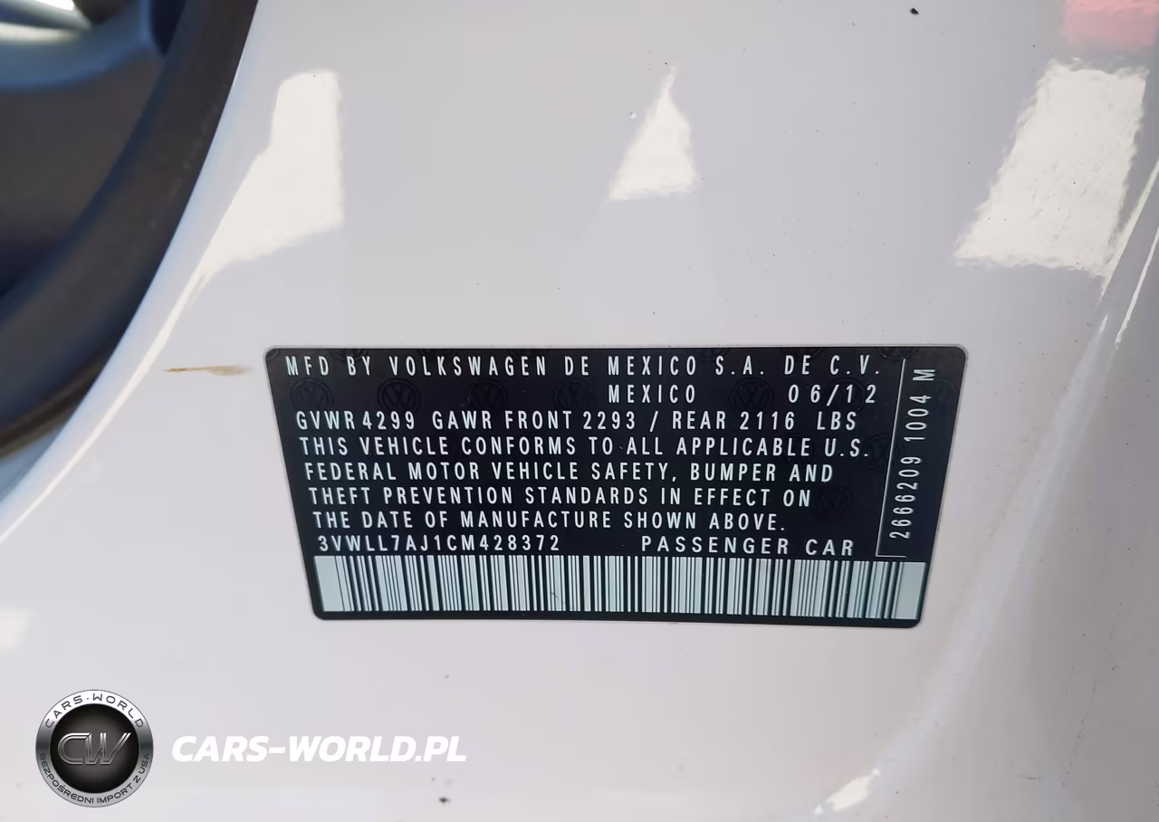2012 Volkswagen Jetta 2.0L Tdi VIN:3VWLL7AJ1CM428372 - 9