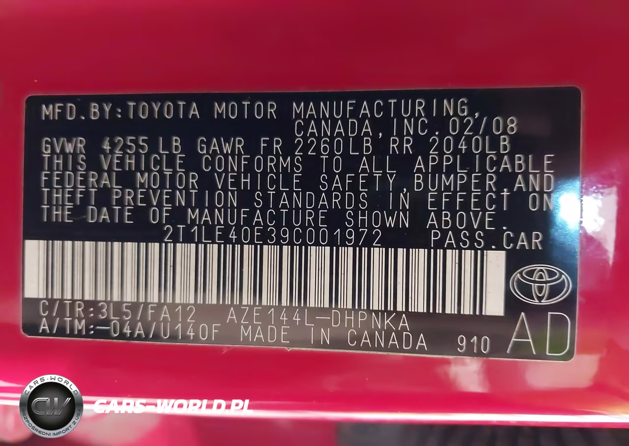 2009 Toyota Matrix S VIN:2T1LE40E39C001972 - 9