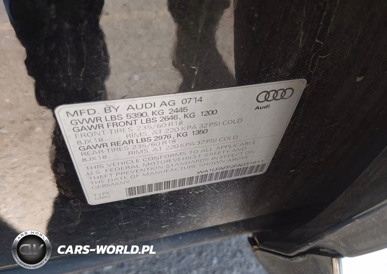 2015 Audi Q5 2.0T Premium VIN:WA1LFAFP2FA031611 - 9