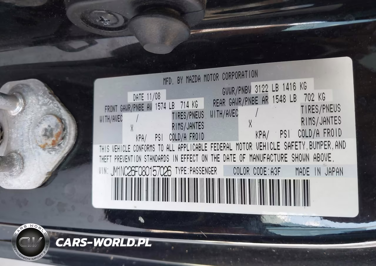 2008 Mazda Mx-5 Grand Touring VIN:JM1NC26F080157026 - 9