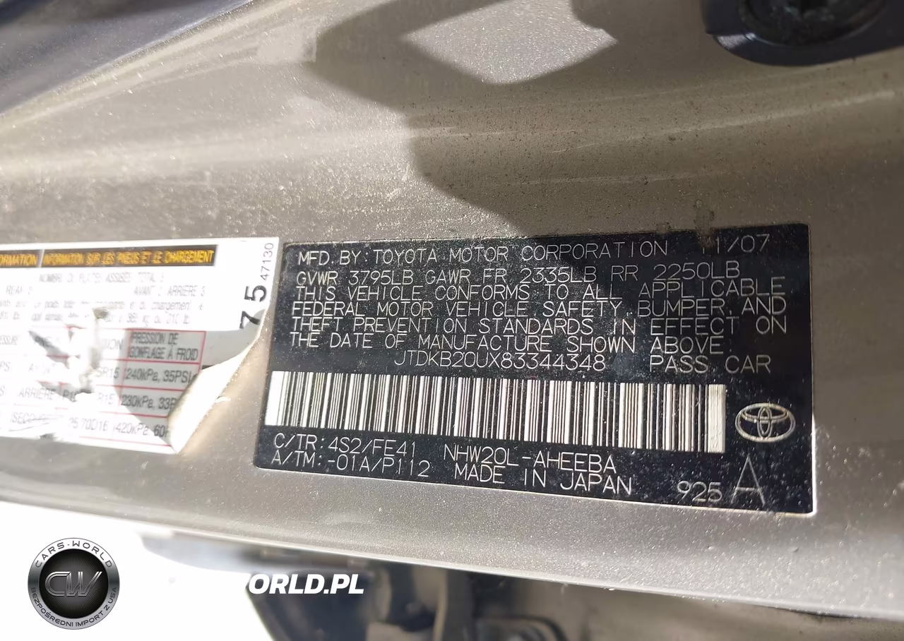 2008 Toyota Prius VIN:JTDKB20UX83344348 - 9