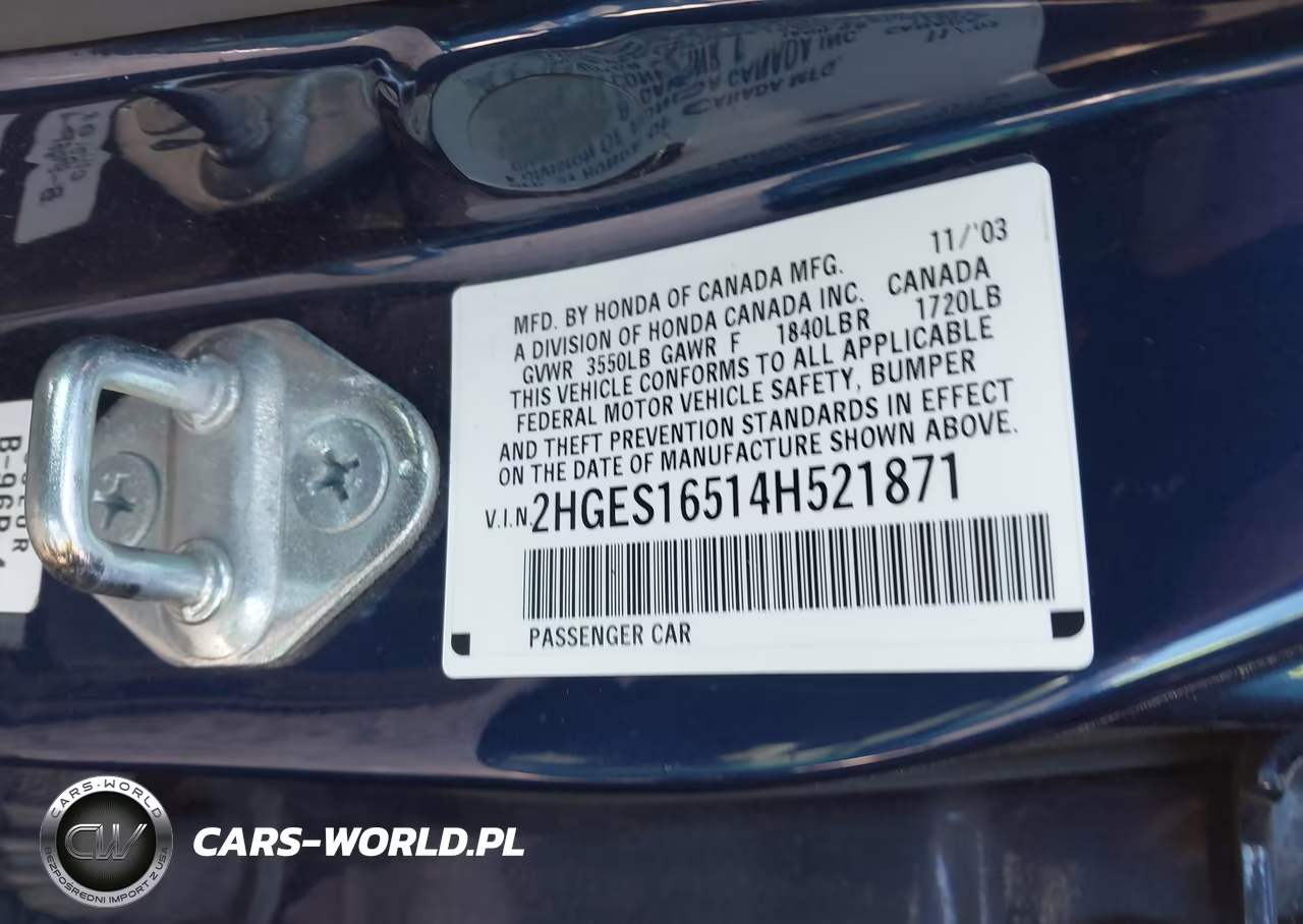2004 Honda Civic Lx VIN:2HGES16514H521871 - 9