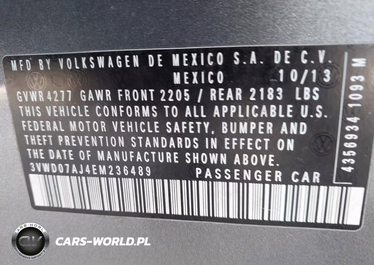 2014 Volkswagen Jetta 1.8T Se VIN:3VWD07AJ4EM236489 - 9