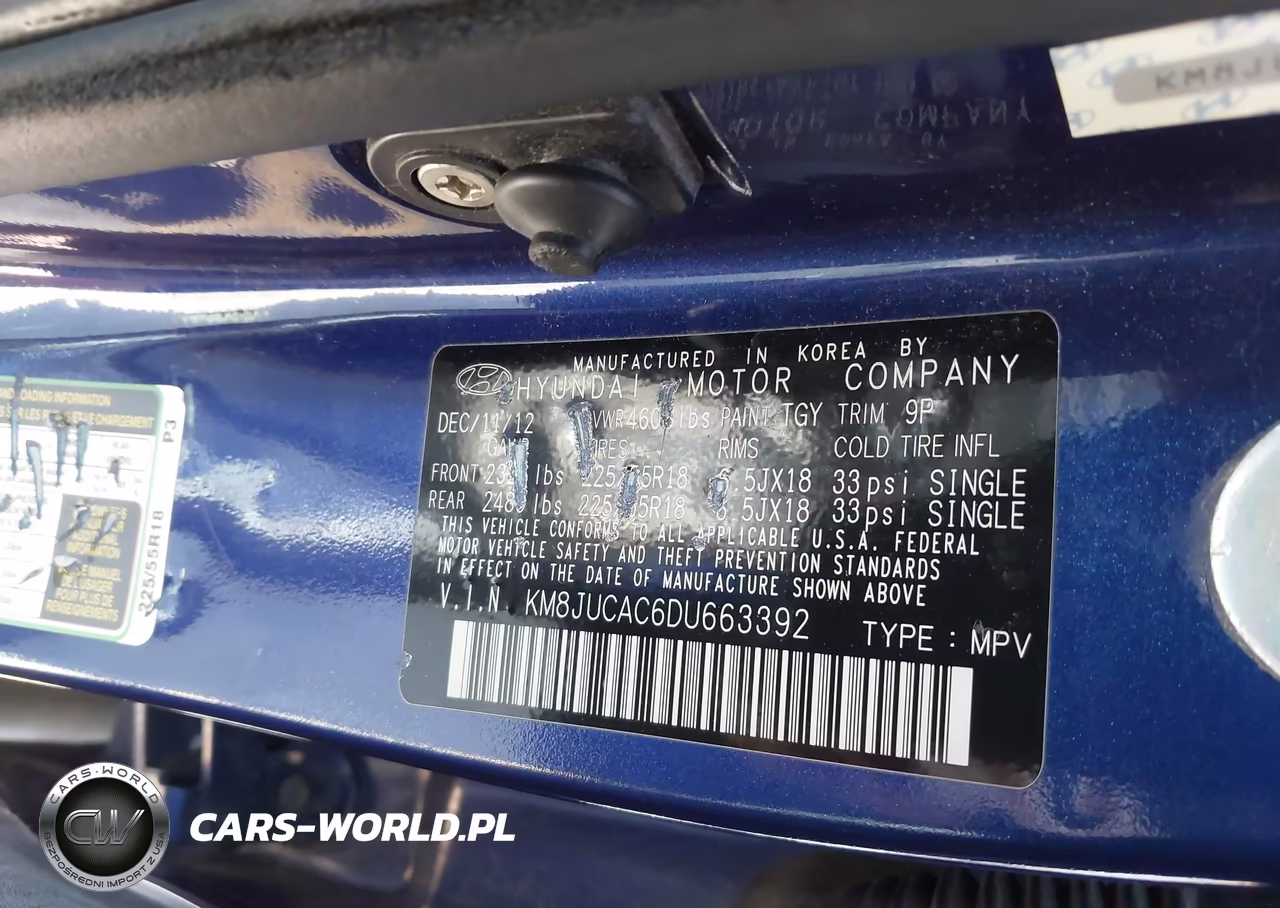 2013 Hyundai Tucson Limited VIN:KM8JUCAC6DU663392 - 9