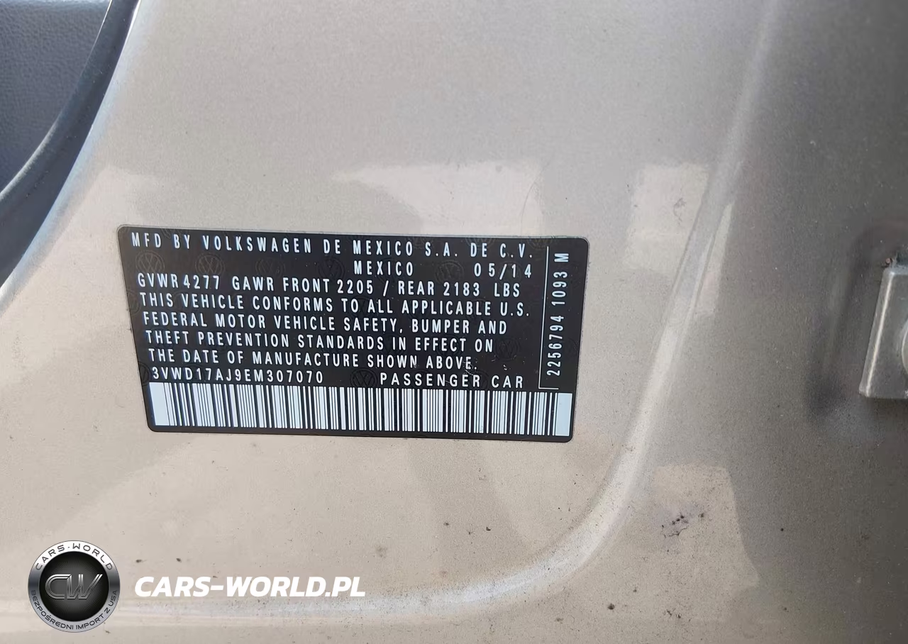 2014 Volkswagen Jetta 1.8T Se VIN:3VWD17AJ9EM307070 - 9