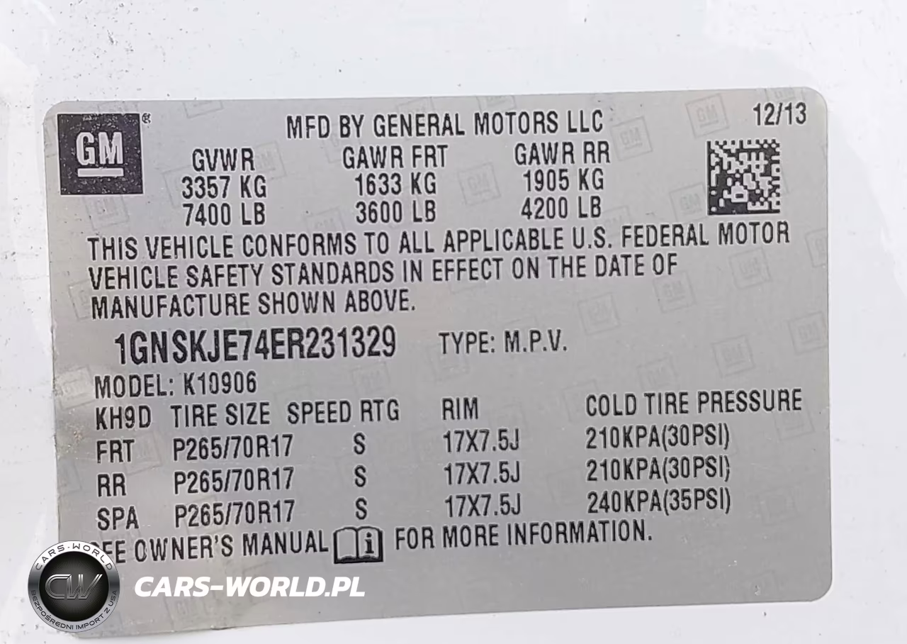 2014 Chevrolet Suburban Lt VIN:1GNSKJE74ER231329 - 9