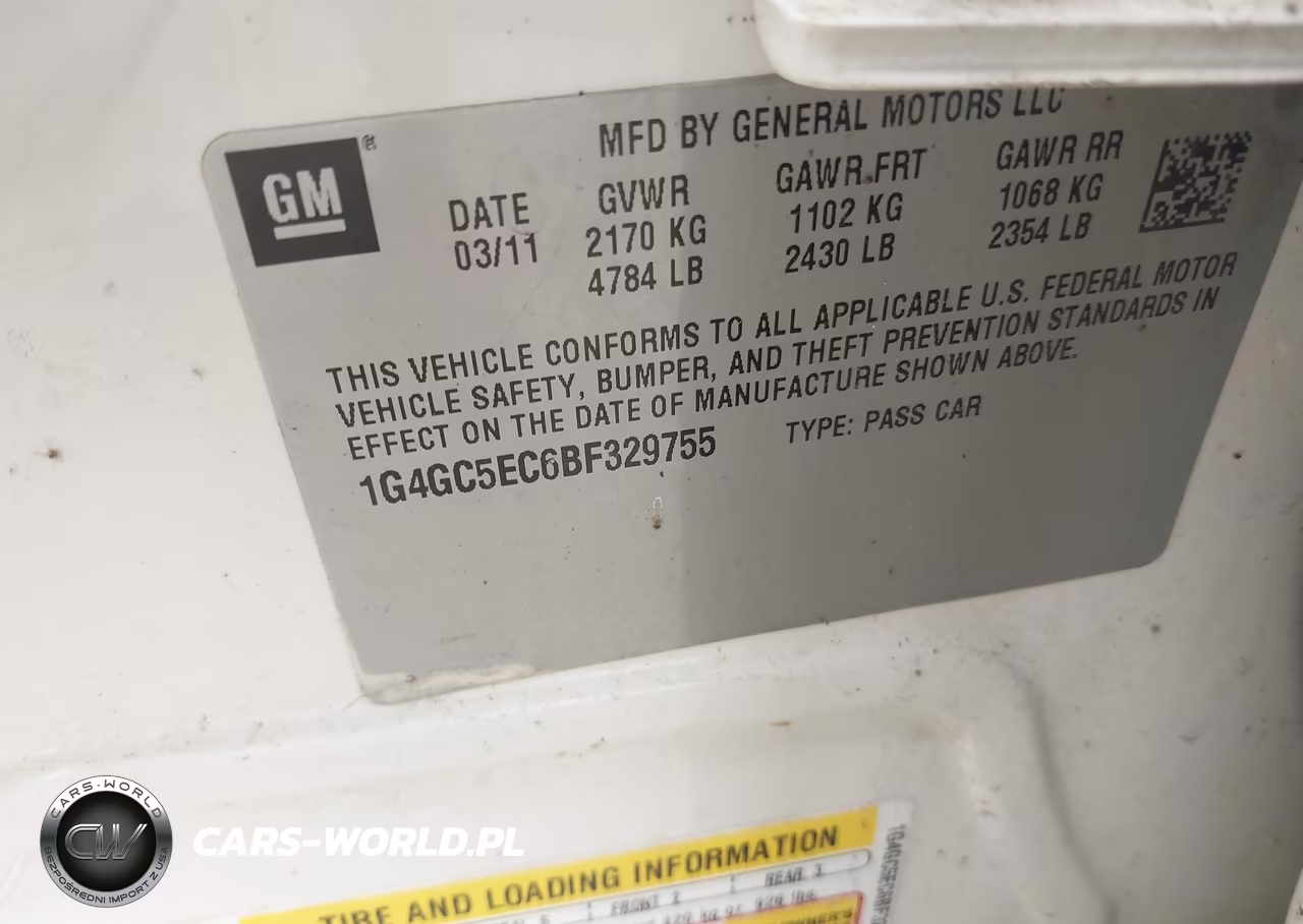 2011 Buick Lacrosse Cxl VIN:1G4GC5EC6BF329755 - 9