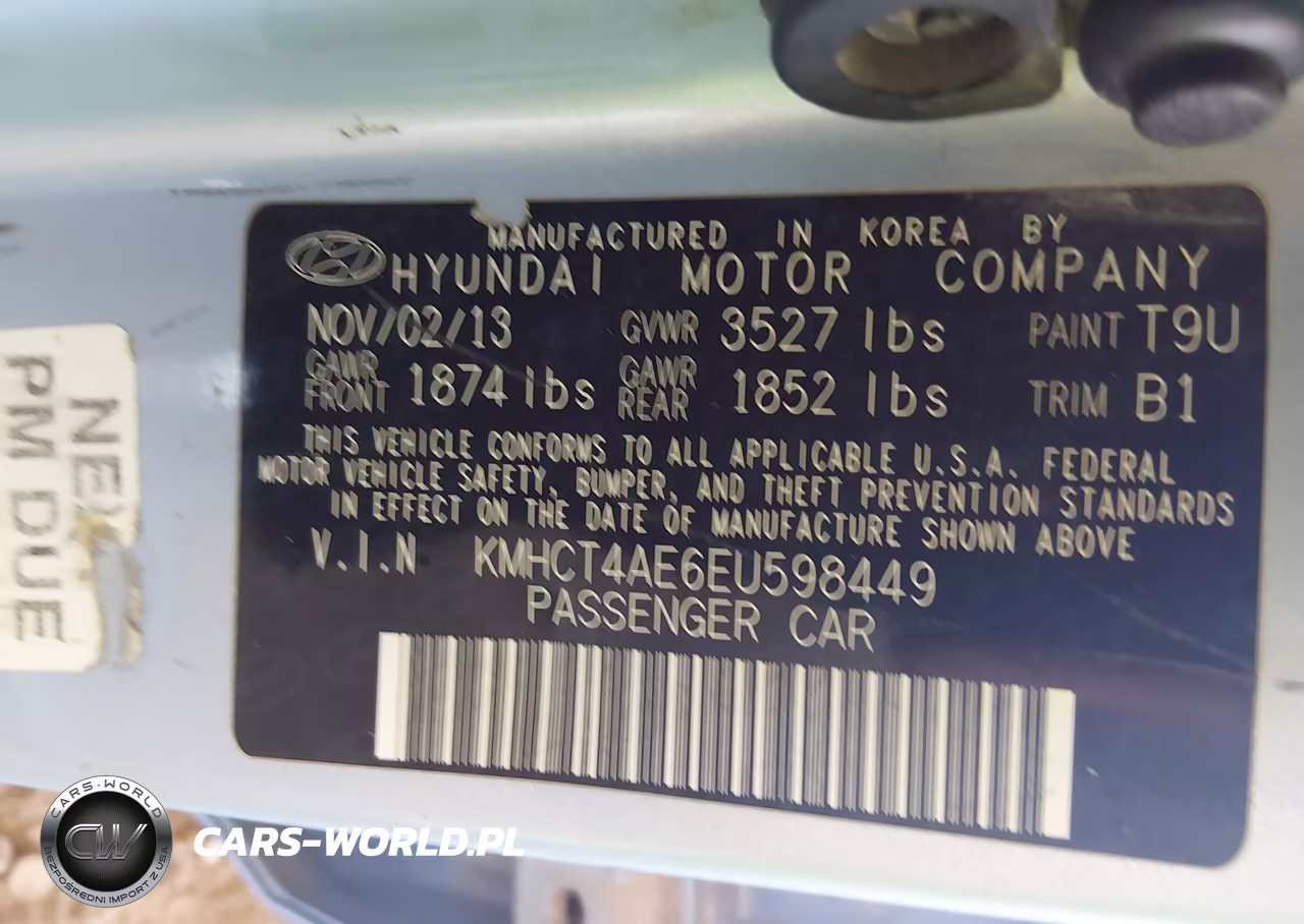 2014 Hyundai Accent Gls VIN:KMHCT4AE6EU598449 - 9