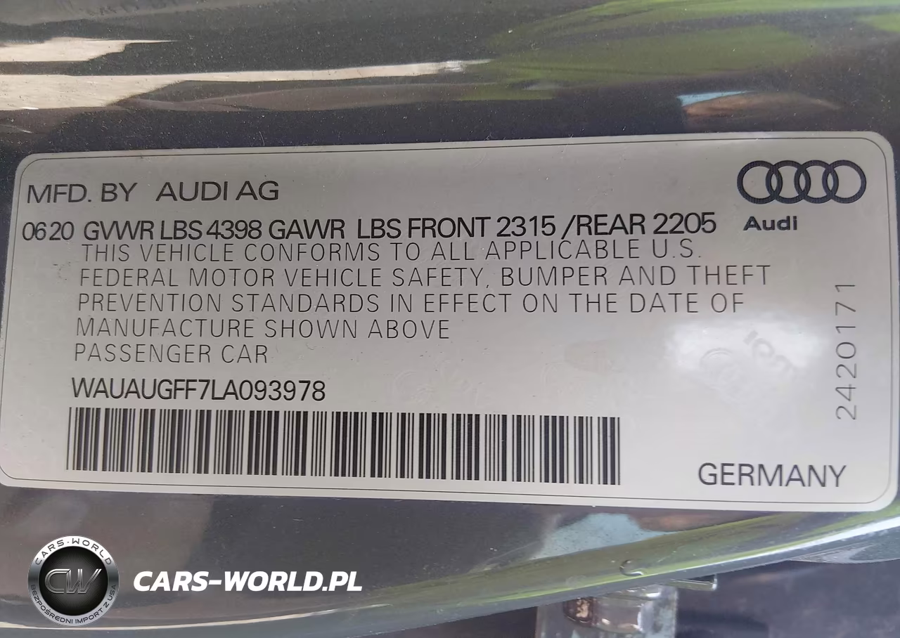 2020 Audi A3 Premium 40 Tfsi Front-Wheel Drive S Tronic VIN:WAUAUGFF7LA093978 - 9